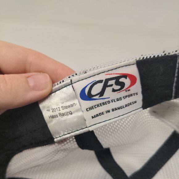 GoDaddy.com Strapback Mesh Back Trucker Hat Black One Size Stewart-Haas Racing - Picture 7 of 7